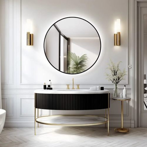 Ares Gold / Black LED-spejl