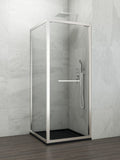 Mampara angular puerta abatible + lateral fijo SPAZIO