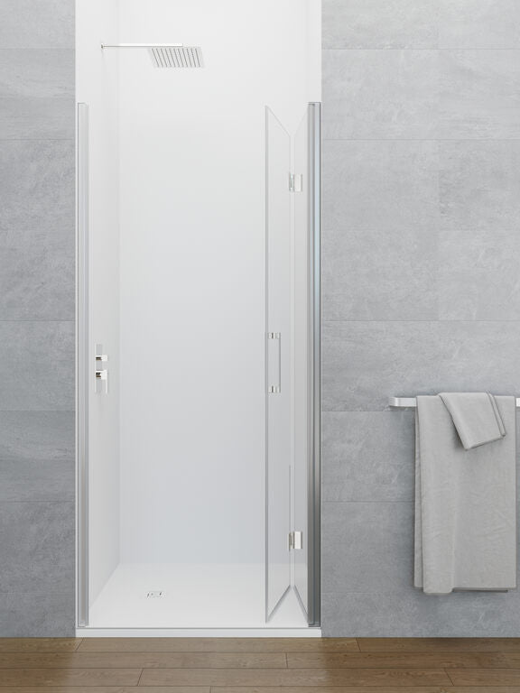 Foldbar frontbruseafskærmning med profillukning og magnet GLASS