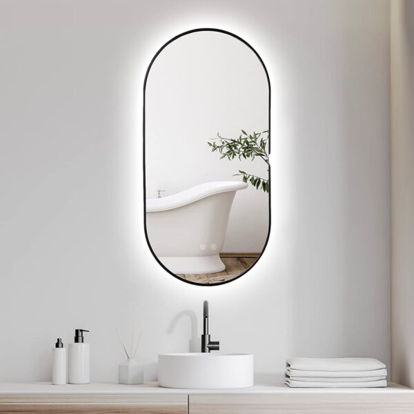 Selene Gold & Black LED-spejl